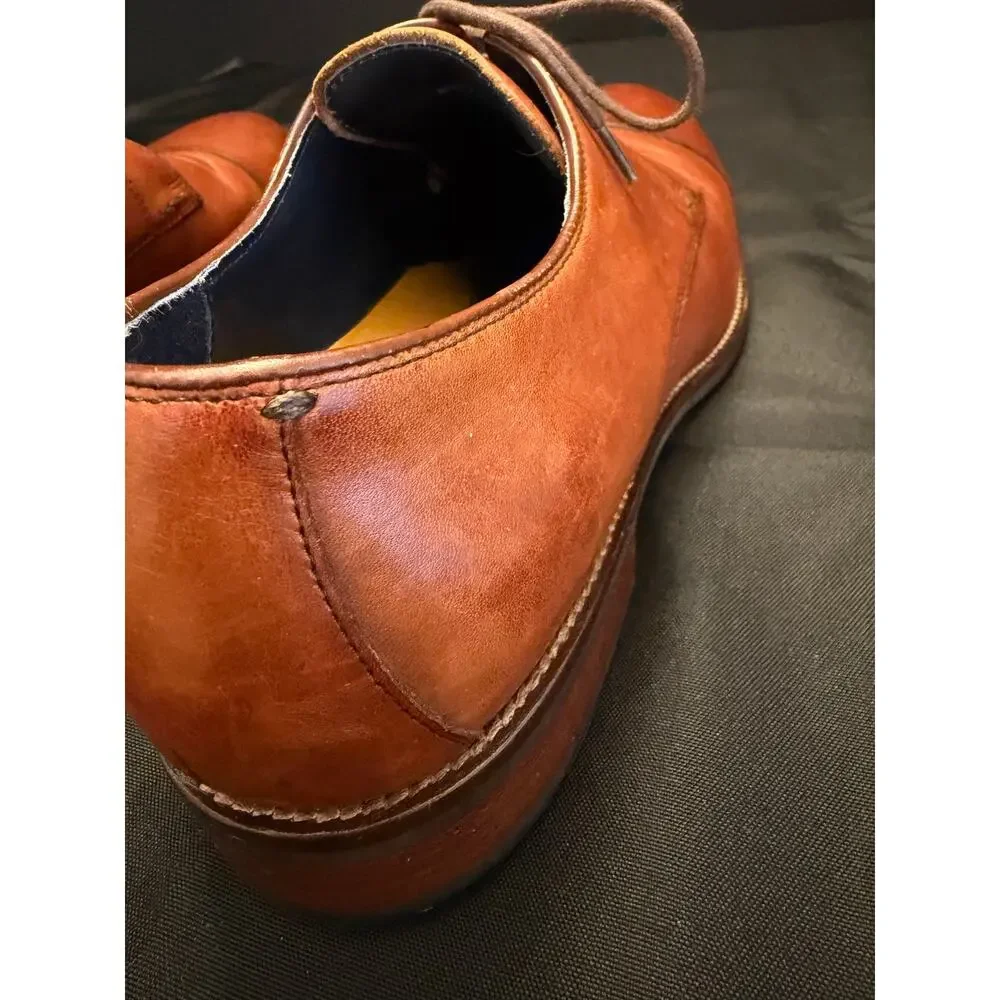 Cole Haan Men's Lenox Hill Cap Toe Dress Shoes British Tan Leather 10 Wide